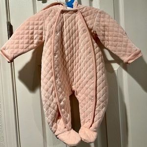 Nordstrom Print Bunting Baby Quilted One Piece in Pink